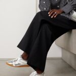 Track Paneled Metallic Crinkled-leather Sneakers Thumbnail 2