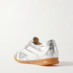 Track Paneled Metallic Crinkled-leather Sneakers Thumbnail 4