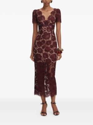 SELF-PORTRAIT Floral-lace Maxi Dress