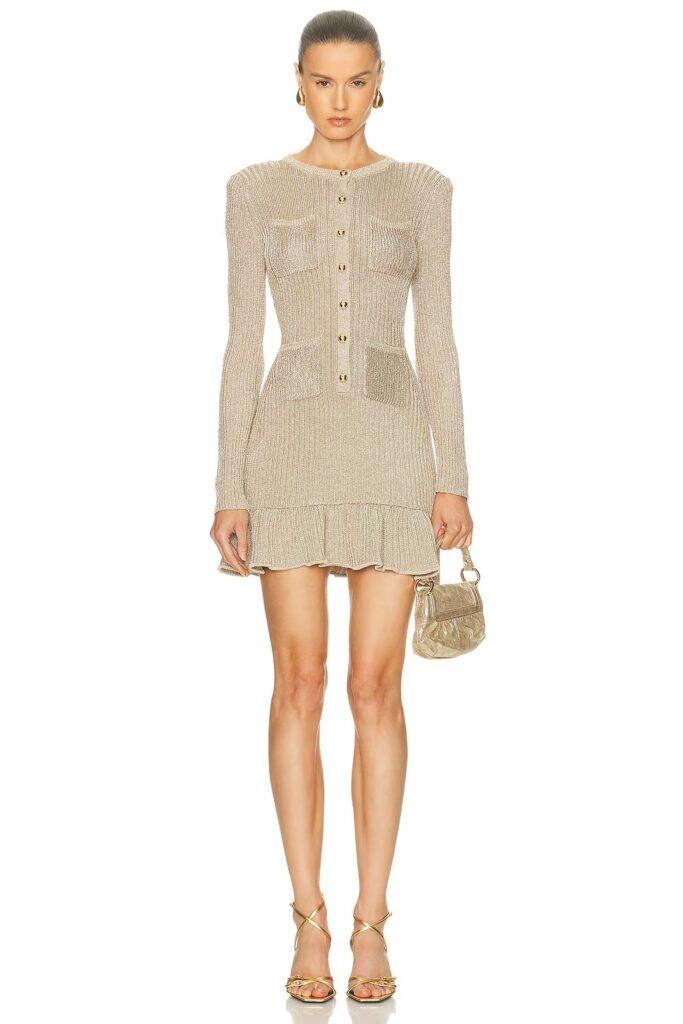 Lurex Knit Mini Dress Full Size Image 1