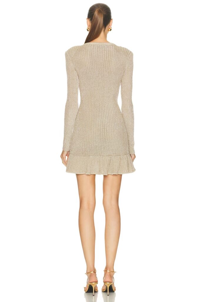 Lurex Knit Mini Dress Full Size Image 2