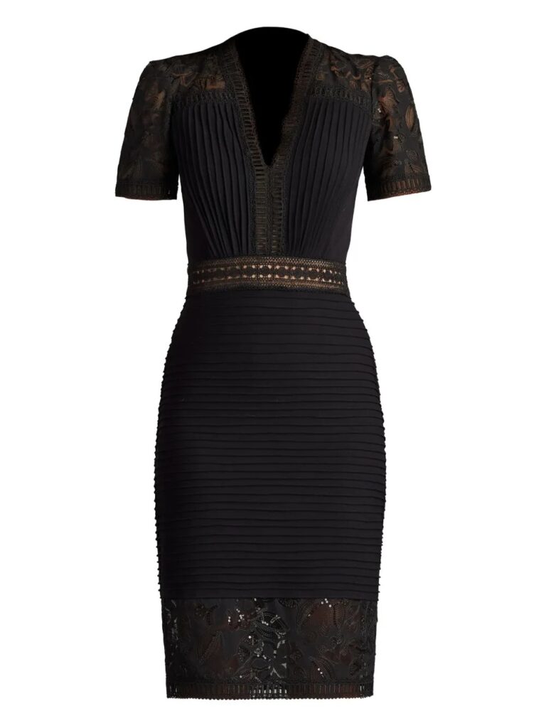 Brone Lace Pleated Dress Full Size Image 2