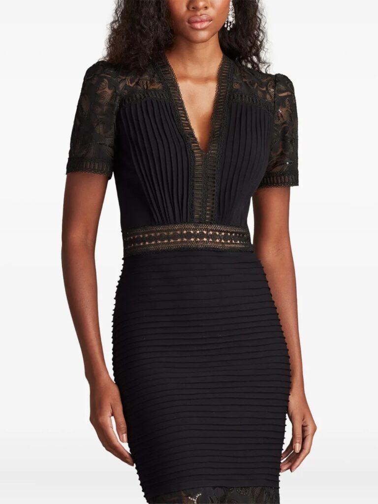 Brone Lace Pleated Dress Full Size Image 4