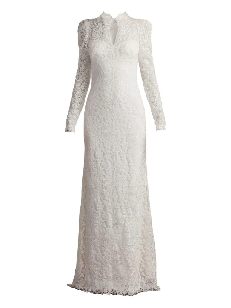 Heiss Floral-lace Gown Full Size Image 3