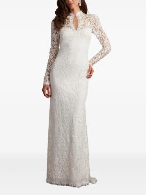 TADASHI SHOJI Heiss Floral-lace Gown