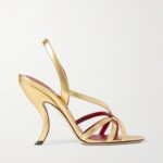 Fetishique 105 Metallic Leather Slingback Sandals Thumbnail 1