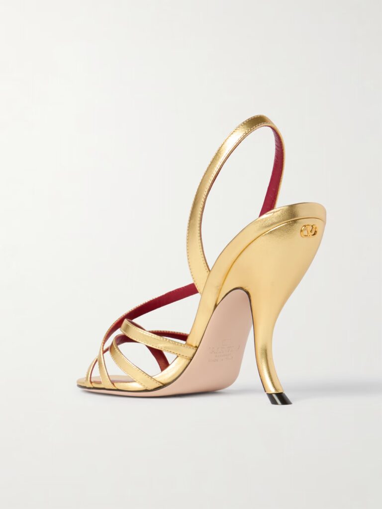 Fetishique 105 Metallic Leather Slingback Sandals Full Size Image 2