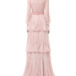 Long Dress in Creponne Chiffon Thumbnail 4