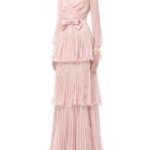 Long Dress in Creponne Chiffon Thumbnail 1