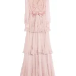 Long Dress in Creponne Chiffon Thumbnail 3