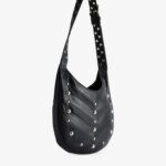 Studded Medium Leather Shoulder Bag Thumbnail 6
