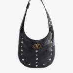 Studded Medium Leather Shoulder Bag Thumbnail 1