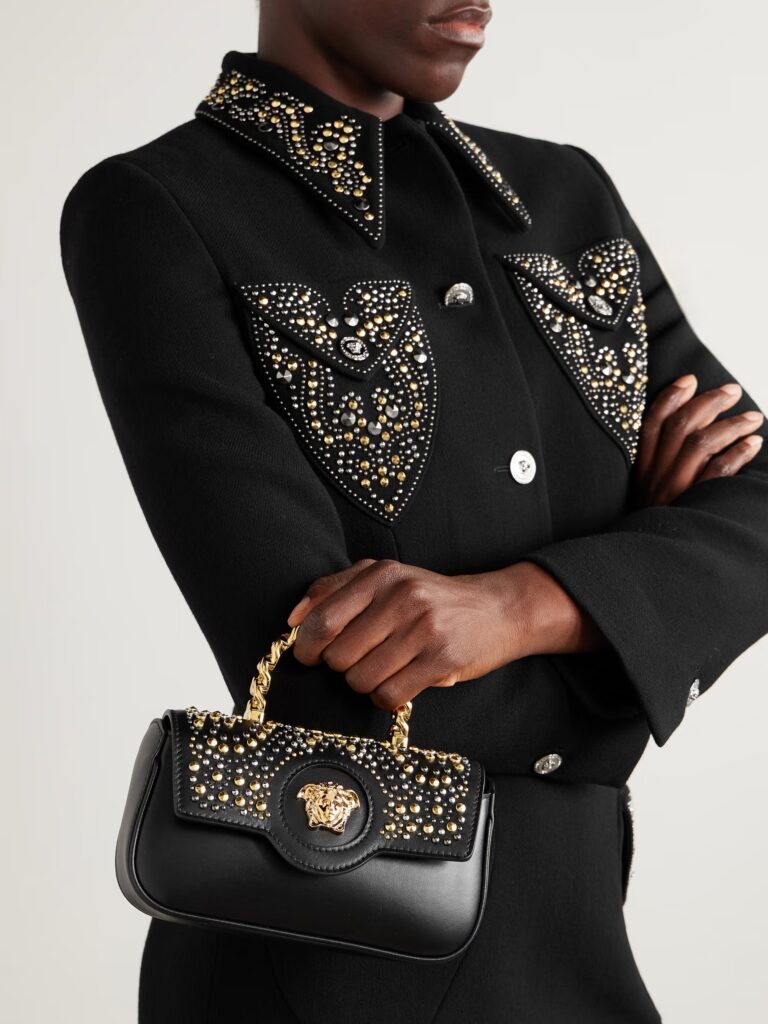 Embellished Leather Tote Full Size Image 3