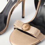 Opera Embellished Satin Slingback Sandals Thumbnail 3