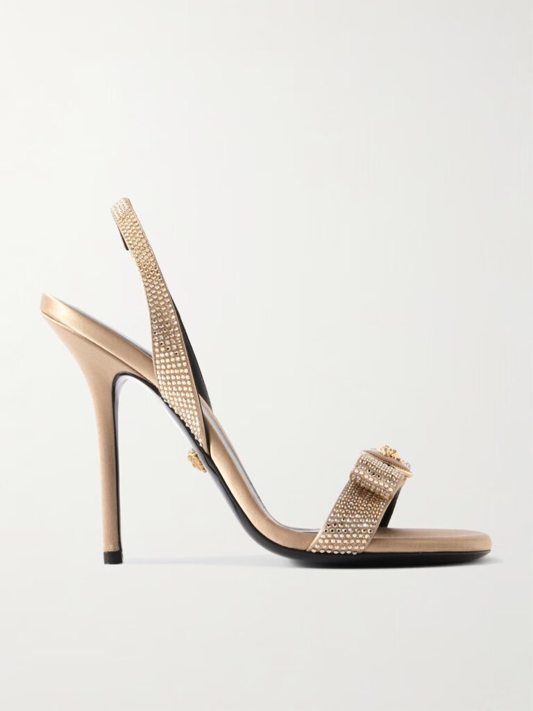 Opera Embellished Satin Slingback Sandals Full Size Image 1