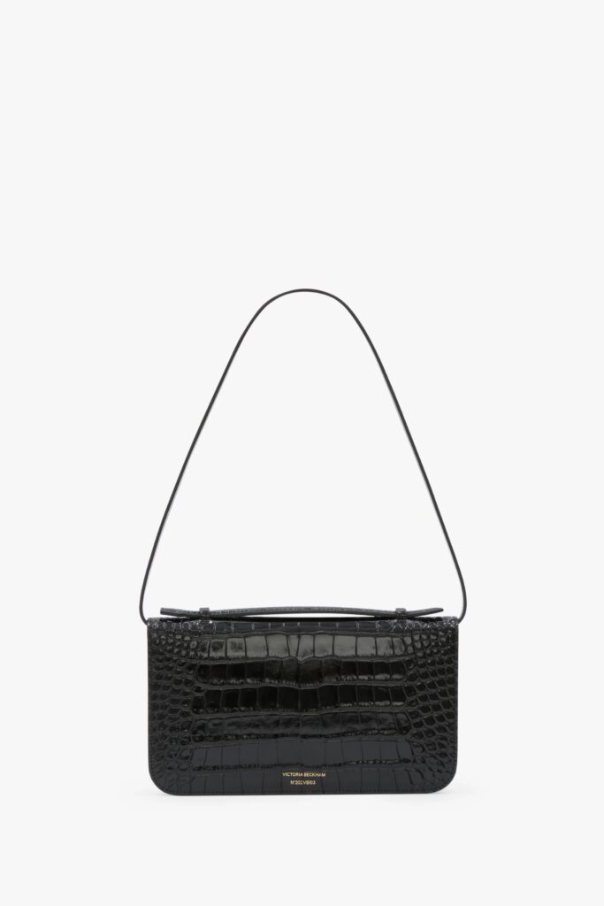 Dorian Pochette in Croc Embossed Leather Full Size Image 2