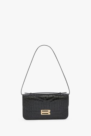 VICTORIA BECKHAM Dorian Pochette in Croc Embossed Leather
