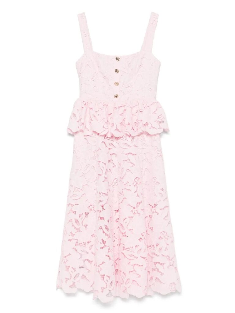 Floral-lace Midi Dress Full Size Image 2
