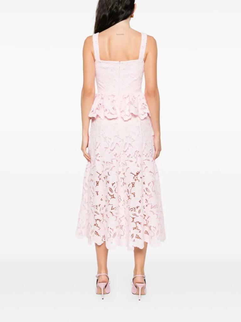 Floral-lace Midi Dress Full Size Image 3