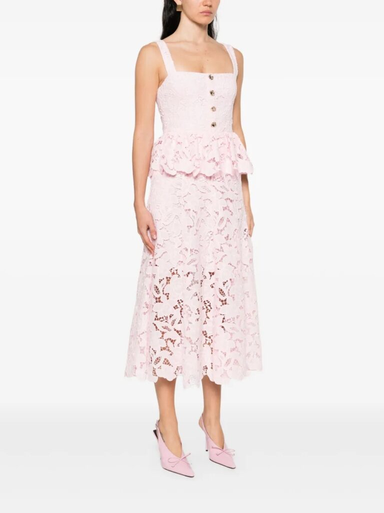 Floral-lace Midi Dress Full Size Image 4