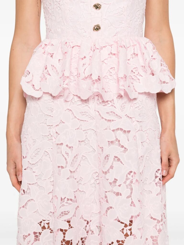 Floral-lace Midi Dress Full Size Image 5