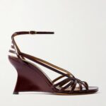 Aura Glossed-leather Wedge Sandals Thumbnail 1