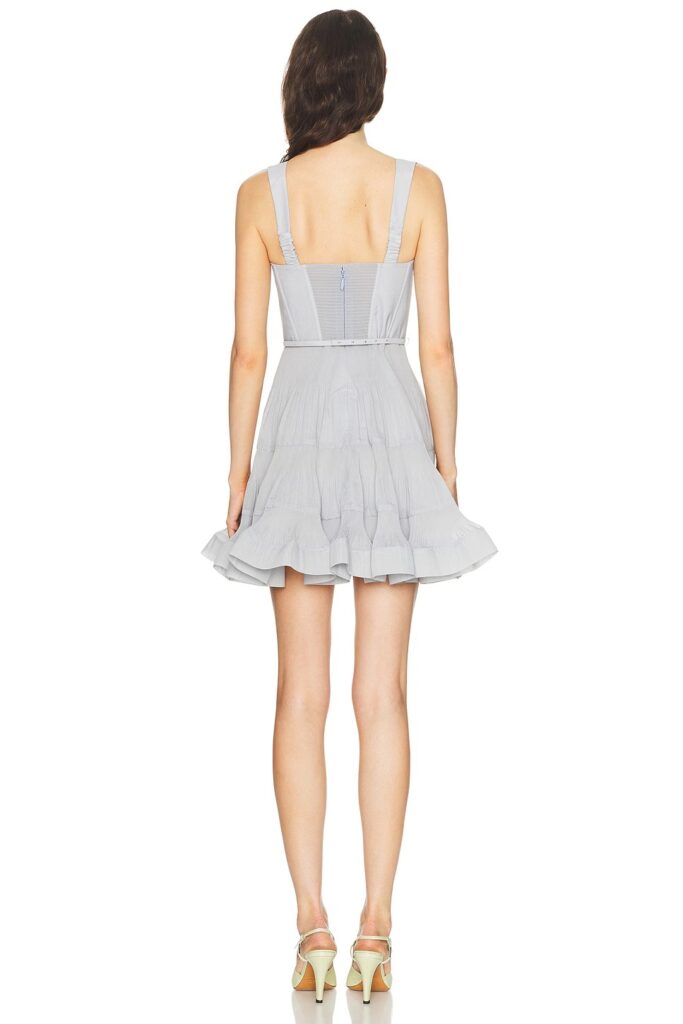 Pleated Draped Mini Dress Full Size Image 2