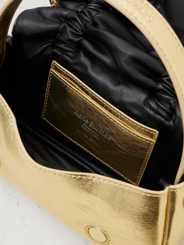 Micro Metallic Crinkled-Leather Tope Full Size Image 4