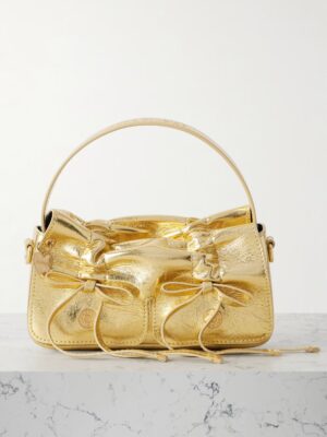 ACNE STUDIOS Micro Metallic Crinkled-Leather Tope