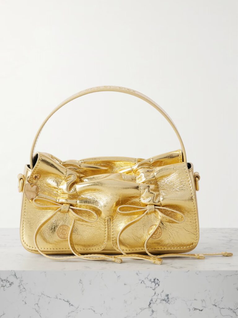 Micro Metallic Crinkled-Leather Tope Full Size Image 1