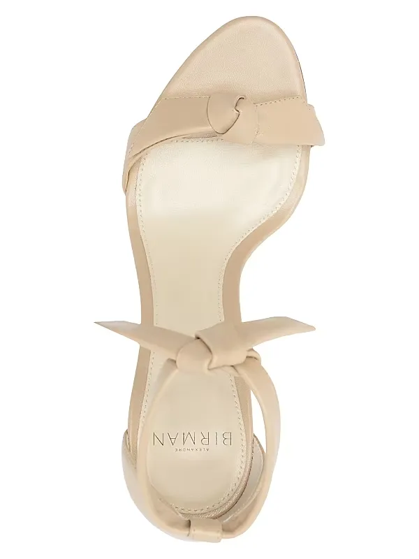 Clarita 75mm Bow Leather Sandals Full Size Image 4