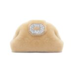 Camelia Shearling Clutch Thumbnail 1