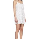 White 3-D Minidress Thumbnail 2