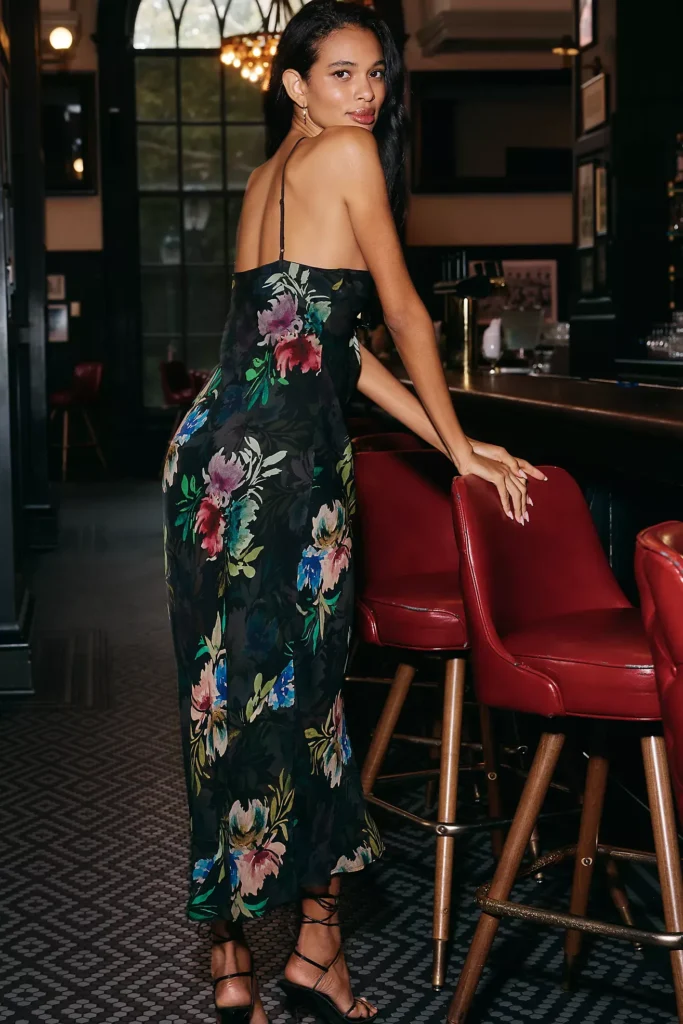 Hardware Halter Scarf Slip Maxi Dress Full Size Image 2