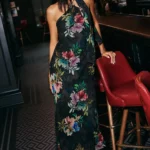 Hardware Halter Scarf Slip Maxi Dress Thumbnail 1