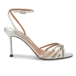 Tell Me 85mm Strappy Metallic Leather Sandals Thumbnail 1