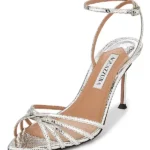 Tell Me 85mm Strappy Metallic Leather Sandals Thumbnail 4