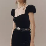 Sweetheart Puff-Sleeve Lace-Back Maxi Dress Thumbnail 3