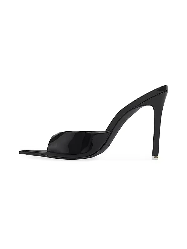 Brea 100MM Patent High Heel Slippers Full Size Image 2