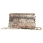 Loubi54 Sirene Snakeskin Embossed Metallic Leather Wallet on Chain Thumbnail 3