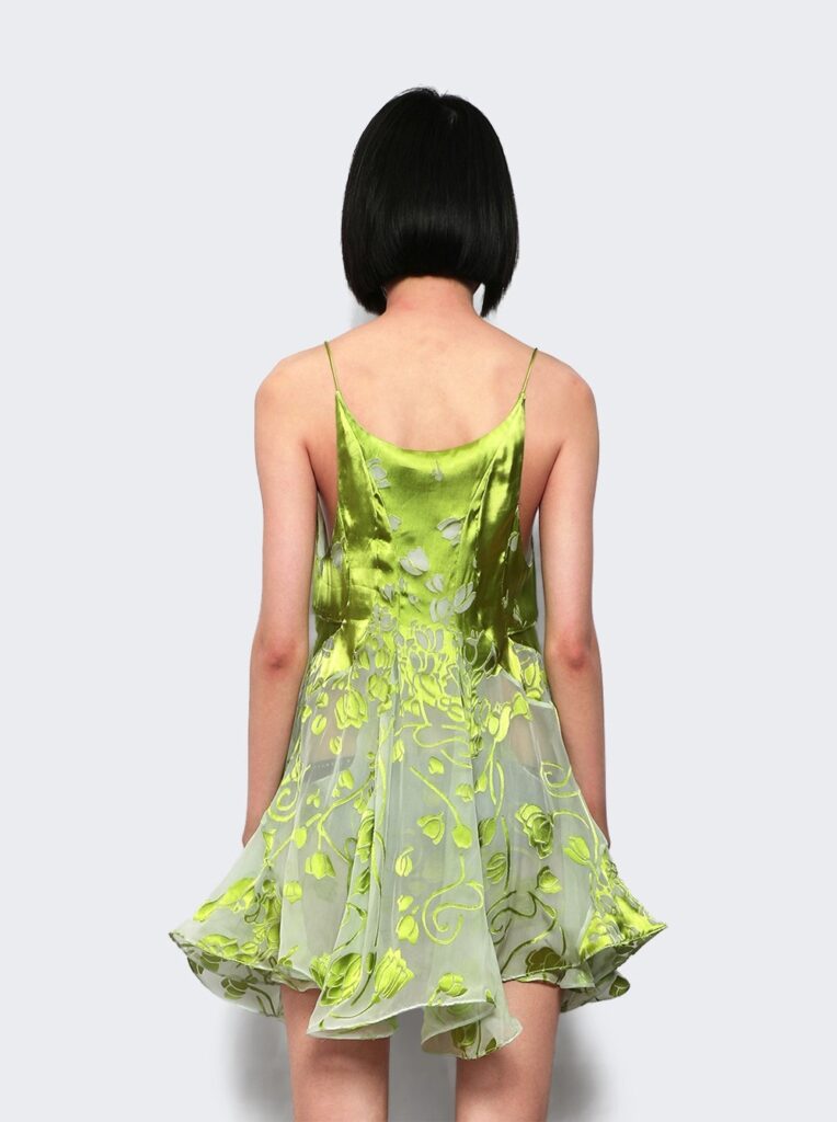 Burnout Fluted Chemise Dress Full Size Image 3