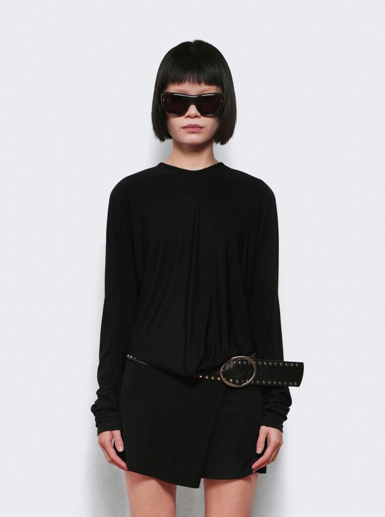 Leather Belted Magyar Tie Dress Full Size Image 1