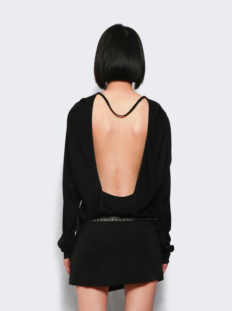 Leather Belted Magyar Tie Dress Full Size Image 2