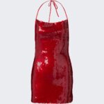 Halterneck Mini Sequin Dress Thumbnail 3