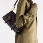 Croc Embossed Leather Satchel Thumbnail 5