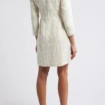 Bow Detail Sequin Tweed Sheath Dress Thumbnail 3