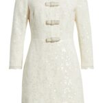 Bow Detail Sequin Tweed Sheath Dress Thumbnail 4