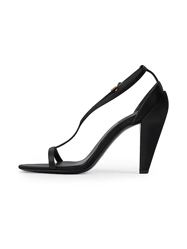 Naked Heeled Sandals in Satin Full Size Image 2