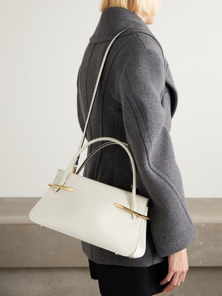 Pinch Embellished Leather Shoulder Bag Full Size Image 2