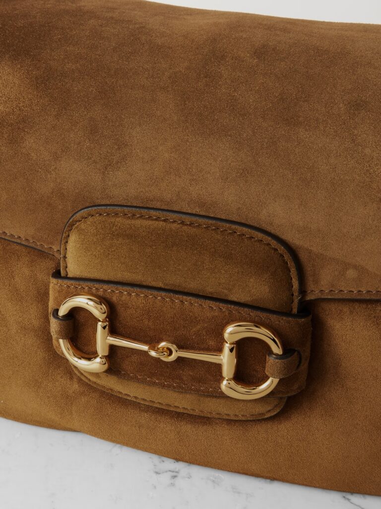 1955 Horsebit Suede Shoulder Bag Full Size Image 4